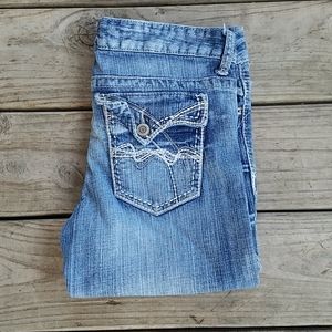 Rue 21 Factory Faded Distressed Cuffed Capris